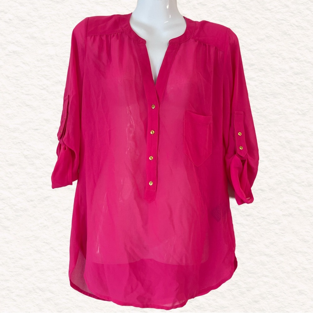 Le Chateau XXS Pink Buttoned Blouse